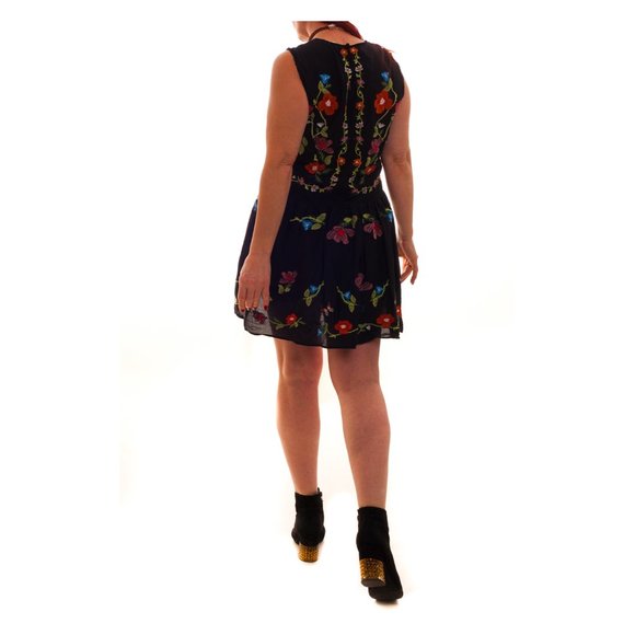 SOLD!  ZARA Woman Embroidered Mini Slip Dress - Picture 5 of 6